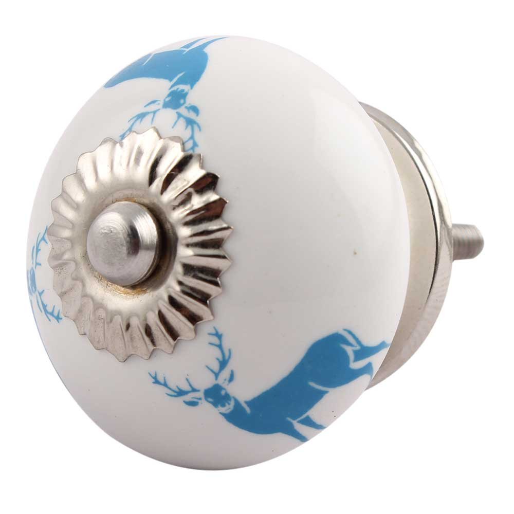 IndianShelf 2 Piece Turquoise Standing Rein Deer Ceramic Drawer Knobs for Kitchen Cabinet Hardware Door Decorative Dresser Pulls Luxurious Kids (B06W9NJR89) Amazon Price History, Amazon Price Tracker