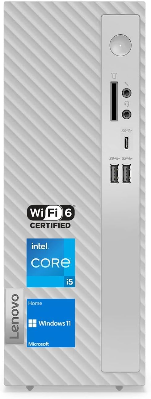 Lenovo IdeaCentre 13th Generation Tower Desktop, Intel 10 Core i5-13400 Processor, SD Card Reader, HDMI, VGA, Wi-Fi 6, Windows 11 Home (Core i5 Processor, 64GB RAM | 1TB SSD)
