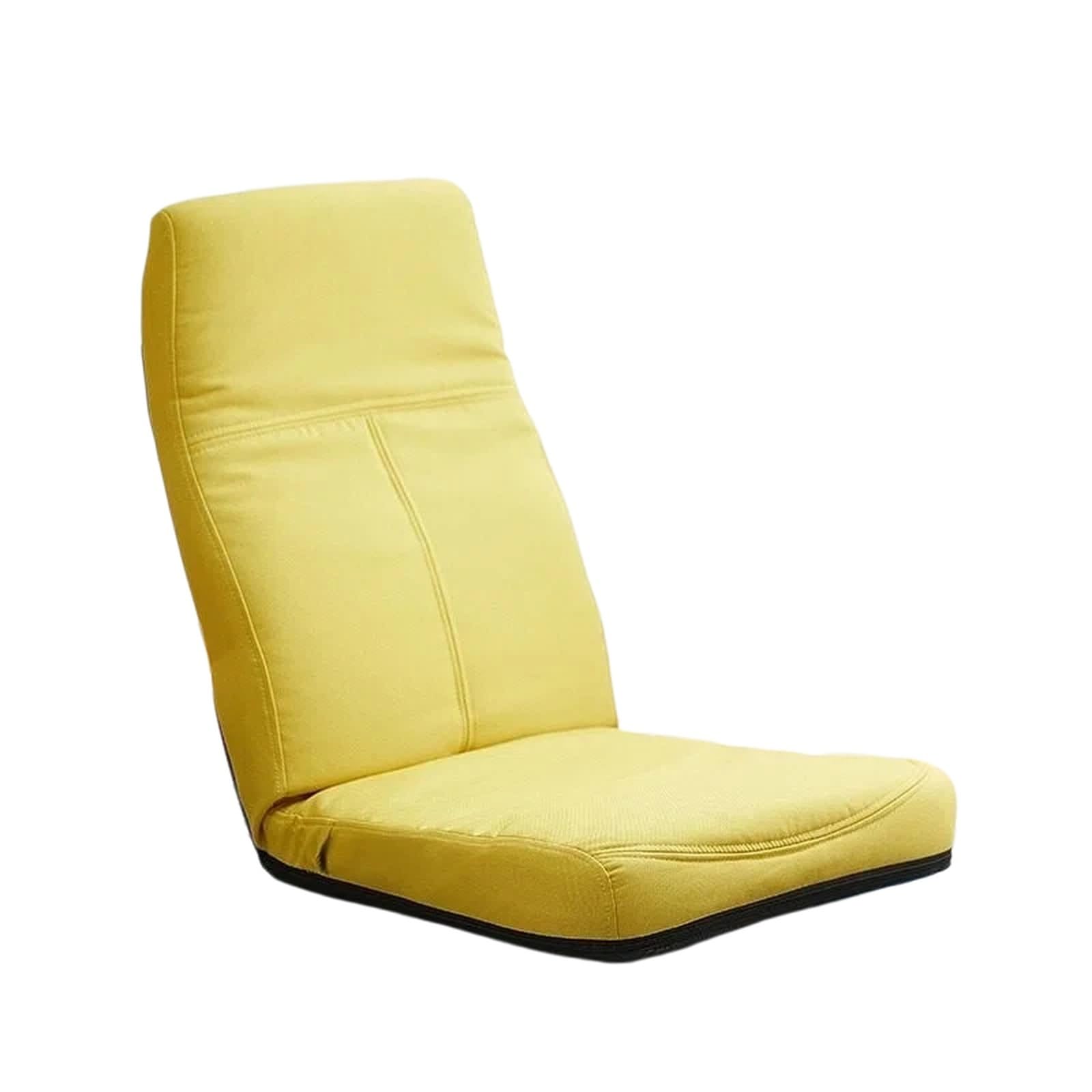 Canapé paresseux jaune pour coin lecture de chambre et baie vitrée