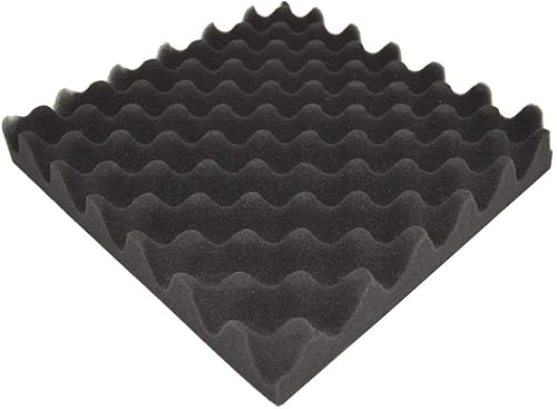 Miniatura 9 de Paquete de 12 paneles de espuma acústica autoadhesiva de 2 x 12 x 12 pulgadas, a prueba de sonido, 55.1 lbsm, espuma amortiguada absorbente de