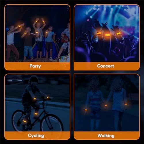 6 Stück LED Armbänder, LED Leuchtarmbänder, grüne LED Armbänder, Kinder grün - Bild 32 von 43