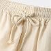 Celucke Zweiteiler Herren Leinenanzug Sommer Freizeitanzug Einfarbig 2-teilig Kurzarm Button-Up Revers Hemd und Shorts Beach Shirt Kurze Hose Set Baumwolle Leinen Anzug（Beige,M）
