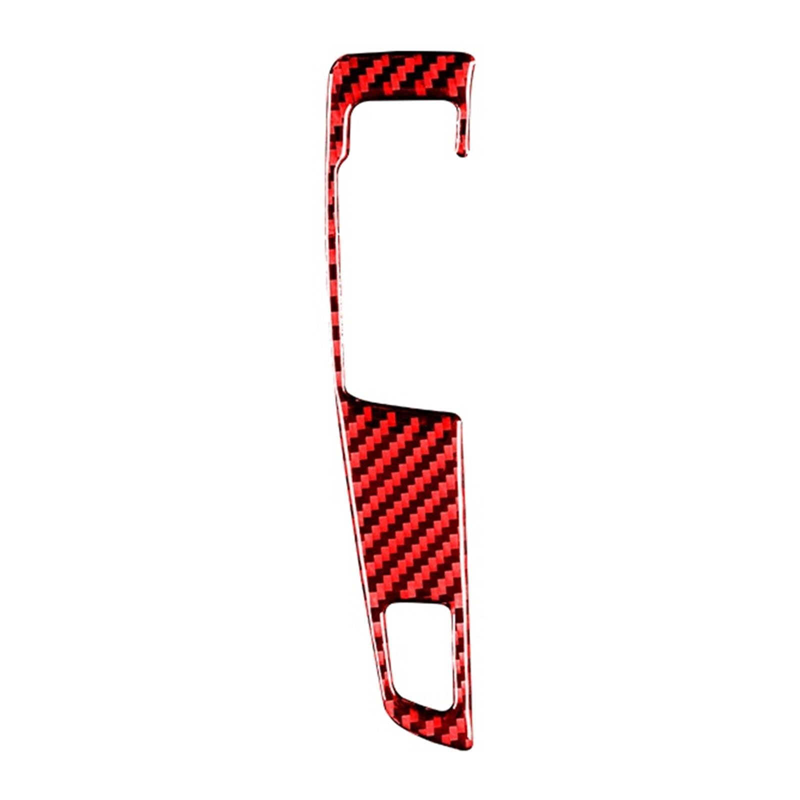 THXZINGLWG Compatible for BMW 5 Series F10 F18 2011-2017 Car Accessories Carbon Fiber Interior Car Gear Shift Panel Buttons Trim Frame Cover Stickers(Style B(Red),RHD)