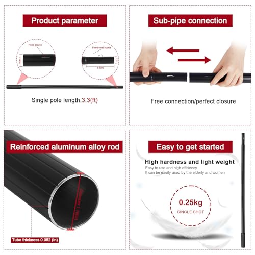 Kit de cepillo de limpieza de ventanas con poste de 9 m, cepillo alimentado por agua, dispensador de jabón y manguera de 20 m, ideal para paneles solares, limpiador de aluminio de 55 cm