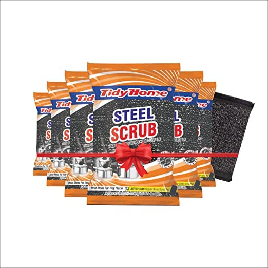 Micro PLAST Home Steel Scrub Stainless Steel Scrub Kitchen Utensil