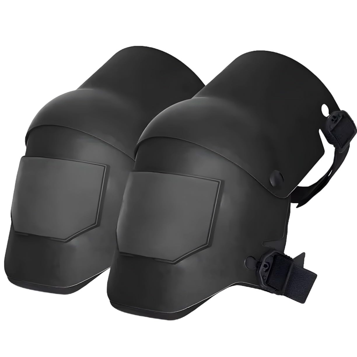 Genouillères professionnelles, coque extérieure rigide en TPU, sangles antidérapantes, rembourrage en mousse EVA, genouillères de chantier pour hommes, couleur noire