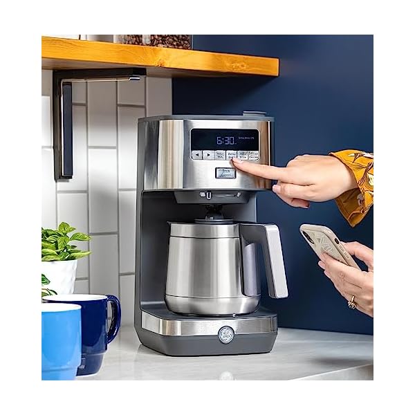 GE-Drip-Coffee-Maker-With-Timer-10-Cup-Thermal-Carafe-Coffee-Pot-Keeps-Coffee-Warm-for-2-Hours-Adjustable-Brew-Strength-Wide-Shower-Head-for-Maximum-Flavor-Kitchen-Essentials-Stainless-Steel GE-Drip-Coffee-Maker-With-Timer-10-Cup-Thermal-Carafe-Coffee-Pot-Keeps-Coffee-Warm-for-2-Hours-Adjustable-Brew-Strength-Wide-Shower-Head-for-Maximum-Flavor-Kitchen-Essentials-Stainless-Steel