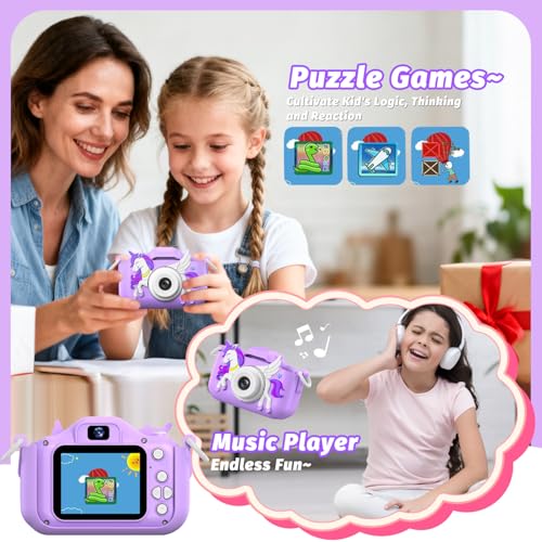 Image of Kids Camera Toy, masterbee Children Camera Toys for Kid Age 3-12, Christmas /Birthday Gifts for Girls, 1080P HD Video Kids Digital Camera, Gift for 3 4 5 6 7 8 9 10 11 12 Year Old Girl