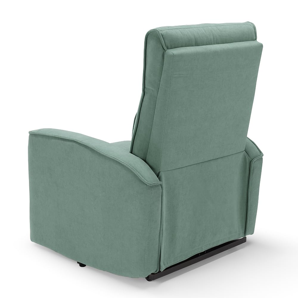 REDÒKASA Poltrona relax manuale Londra, reclinabile manualmente, 3 diverse posizioni, design moderno, seduta ergonomica, tessuto idrorepellente (Salvia)
