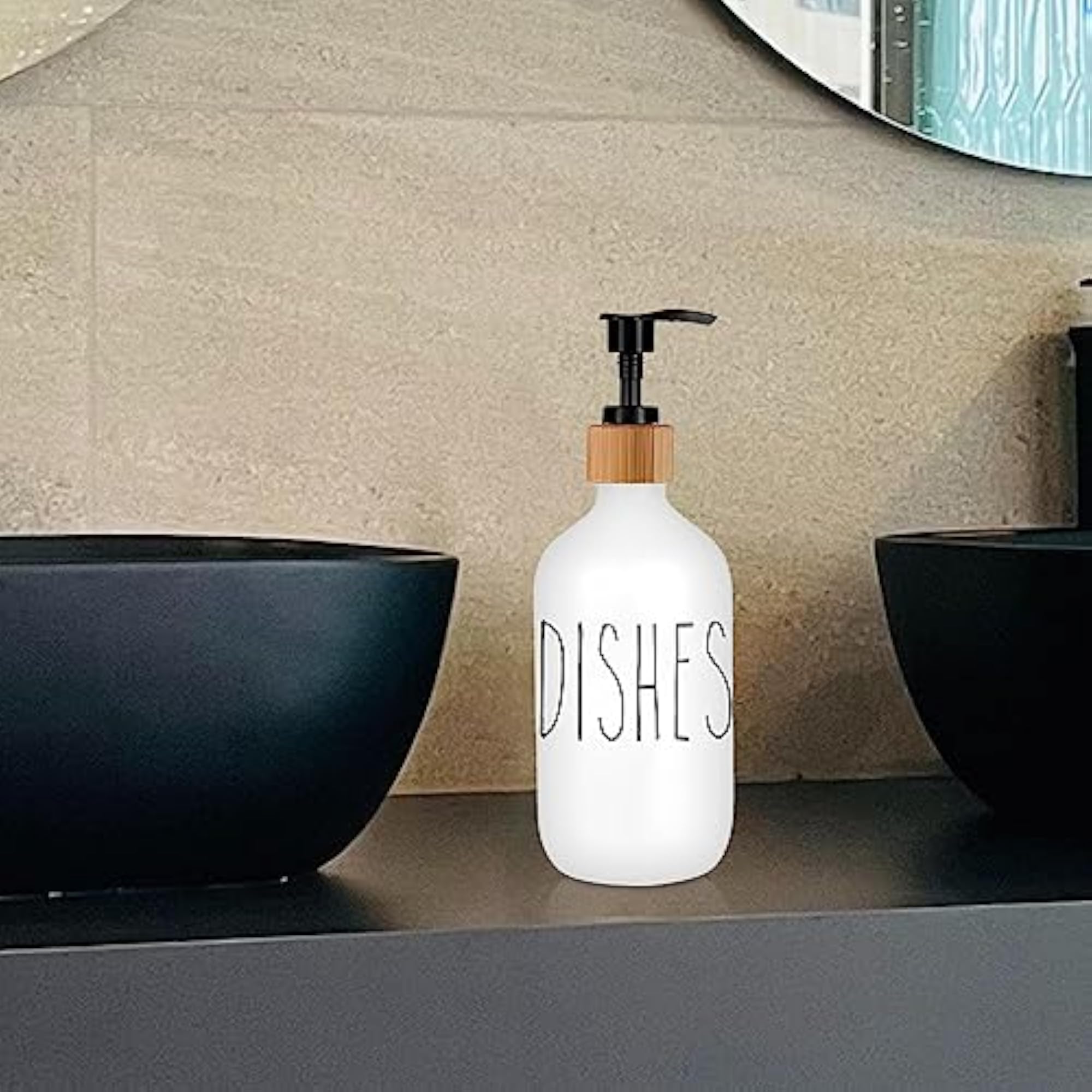 Refillable Shampoo Lotion Bottle Liquid Soap Dispenser, White