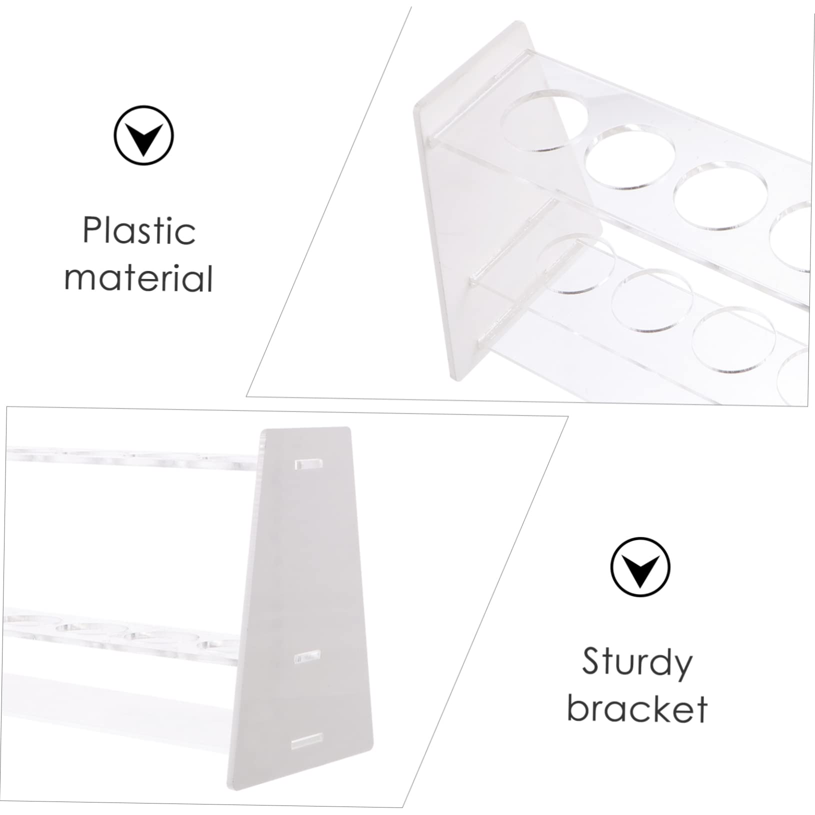 SOLUSTRE 2pezzi Supporto Per Provette Da Laboratorio Con Struttura Leggera e Resistente Adatto Per Uso Professionale e Scolastico Per Stoccaggio e Facilità Uso