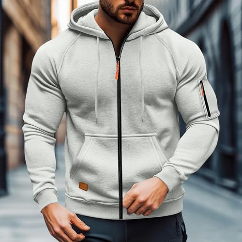 Tactical Hoodies for Men Military Zip Up Cargo Hoodie Regular Fit Vintage Sweatshirts Fashion Outdoor Workout Gear 20252