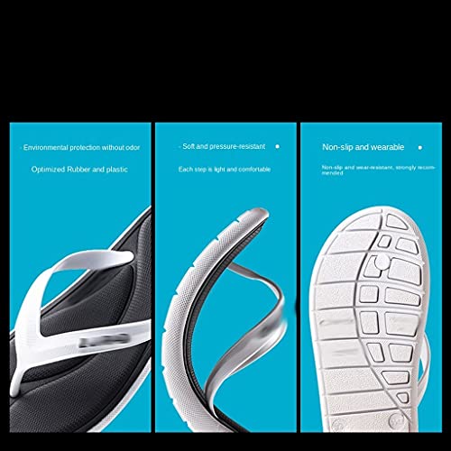 Sponge Massage Men's Flip Flops Antiskid Outdoor Sandal Clip Casual Beach House Rubber Soft Women Slippers (Color : B, Size : 43)2