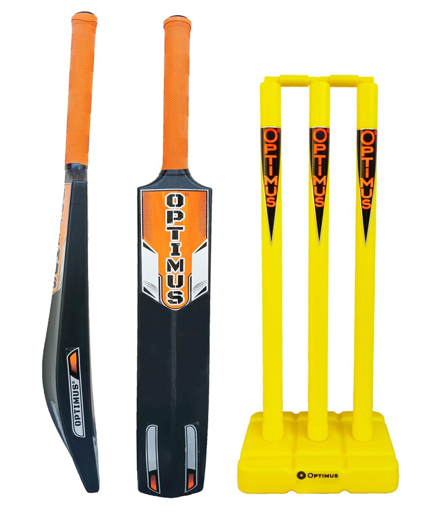 Optimus® Cricket Kit Combo Set - 1 Plastic Bat 9 No. - 15 Yrs & Above Age, 30 Inch Plastic Stump Set 3 Pcs 2 Bails with Base - Orange Alpha B (B0CL7ND5ZJ) Amazon Price History, Amazon Price Tracker