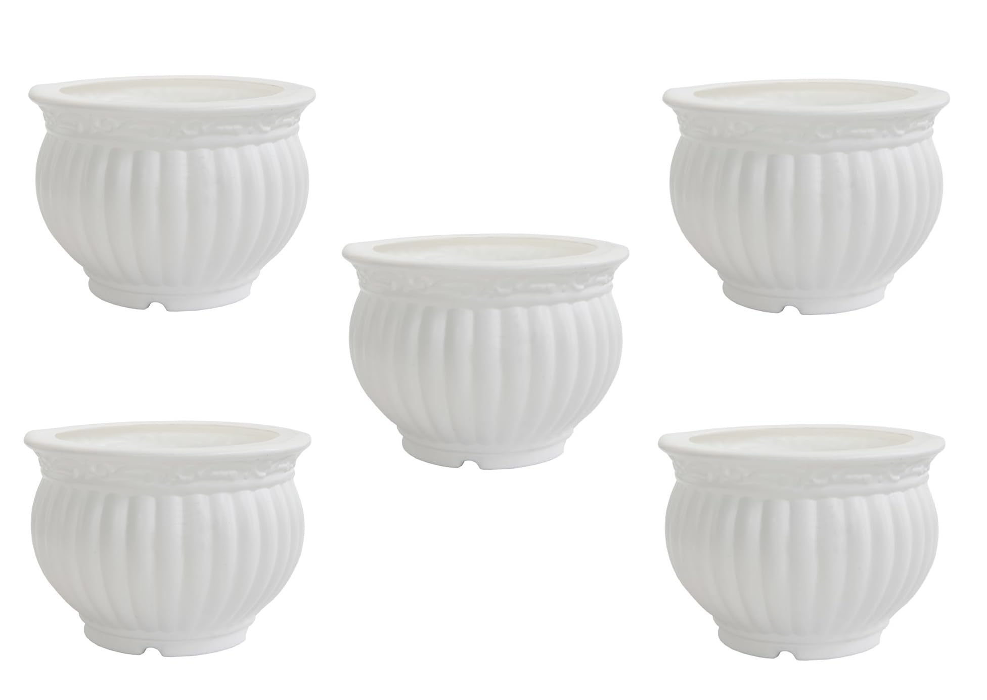 Decorative Kanha Matki Flower Pots 05 Inch(Pack of 05), White for Garden & Balcony, Flower Planter Pots for Indoor & Outdoor | Tabletop Small 5 Inch Pot (White) (B0DCTWVN3T) Amazon Price History, Amazon Price Tracker