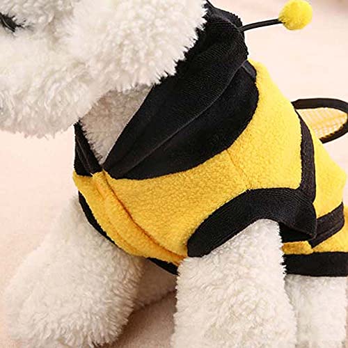 Pet Bee Halloween Costume,Dog Hoodies Cat Holiday Cosplay Warm Clothes Puppy Cute Hooded Coat Christmas Outfits For Cat And Small Dogs(18) #TOP2