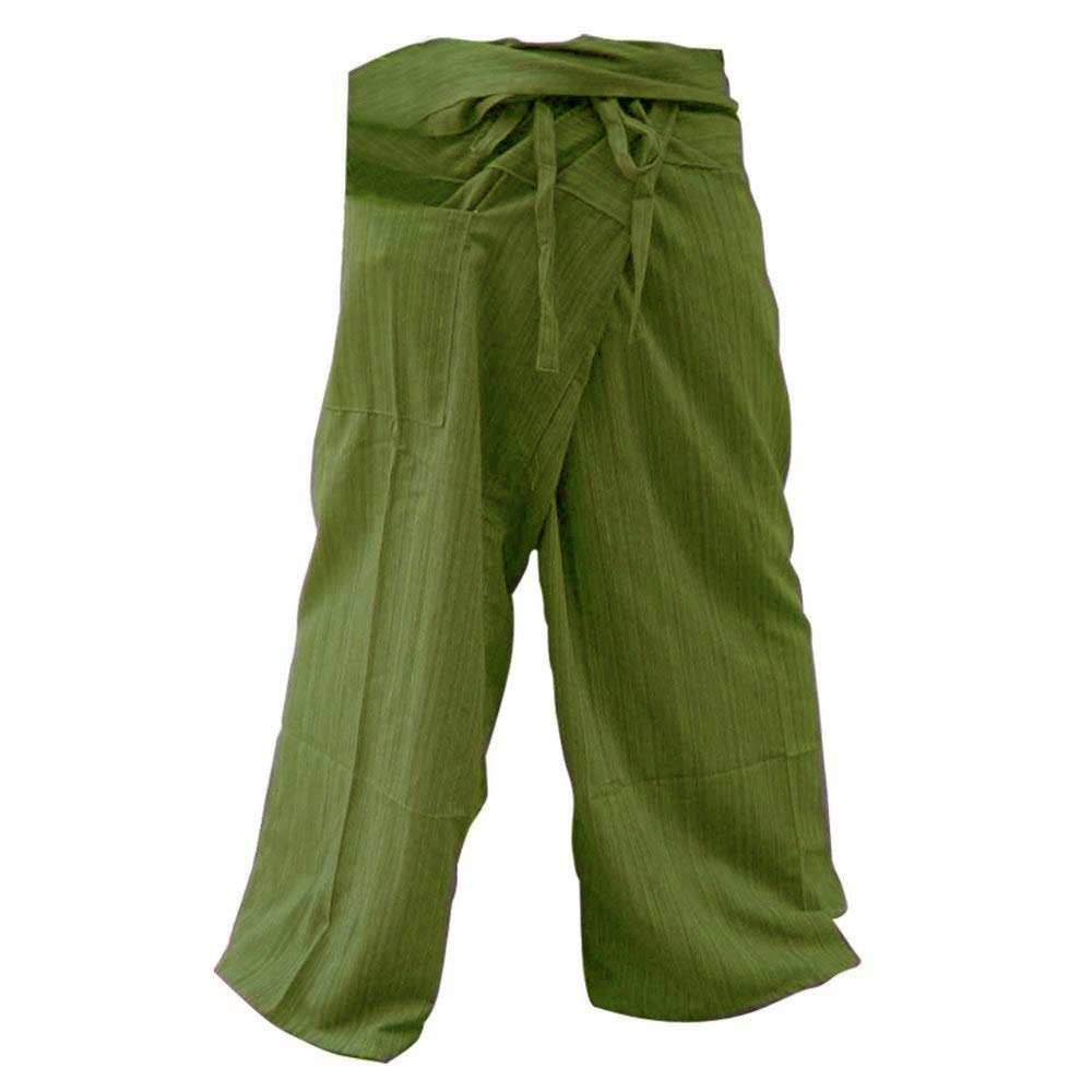 Bjelly pescador Pantalones Casual estilo algodón tamaño libre