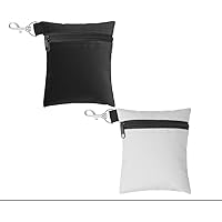 Premium Golf Tee Pouch & Valuables Bag - Water-Resistant Oxford Fabric with 360 Degree Rotatable Hook for Golf Accessories