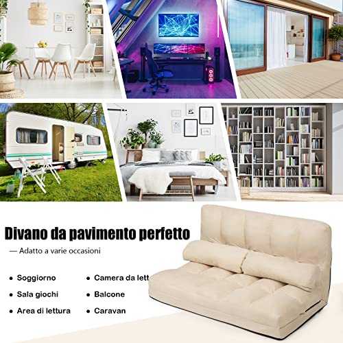 RELAX4LIFE Divano 2 Posti Trasformabile in Letto