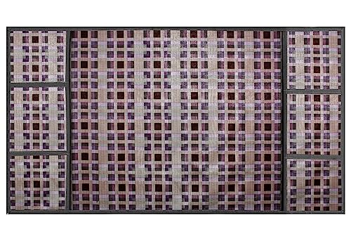 Image of Stylista Refridgerator top Cover Suitable for Samsung RR24C2823S8 /NL, 223 Liter Fridge, Dimension (WXD) 65x111 CM, Mosaic Pattern Magenta