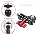 HuaerHui Double Ball Head Mount Multi-Function Aluminum Mini Magic Arm with 1/4”-20 Screw for Monitor/LED Light/Microphone, Max Load up to 4.4lb