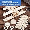 222 Pieces Wood Strips Balsa Square Wooden Dowels 1/8 Inch, 3/16 Inch, 1/4 Inch, Square Dowel Rods 12 Inch Hardwood Unfinished Wood Sticks for Crafts DIY Projects Models Making Supplies #3