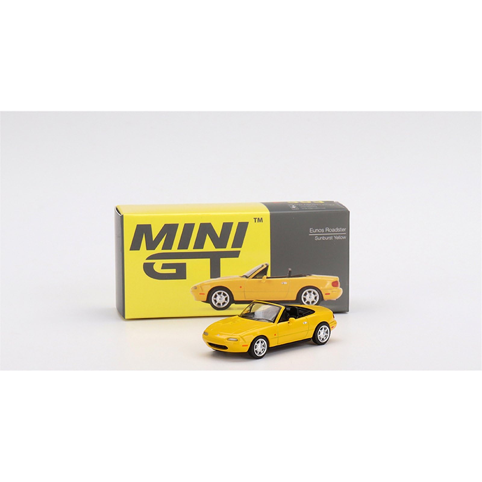 Truescale Miniatures Mini GT Eunos Roadster Sunburst Yellow RHD 1:64 Scale Diecast Collectors Model MGT00393-R
