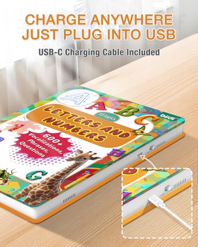 English Interactive Sound Book for Kid,Alphabet & Number Talking Book for Toddlers Age 3-5,Preschool ABC Learning Travel Toy for Boys Girls Birthday Gift 3 4 5 6 Year Old,Sensory Autism Toy,600+ Audio - Image 7