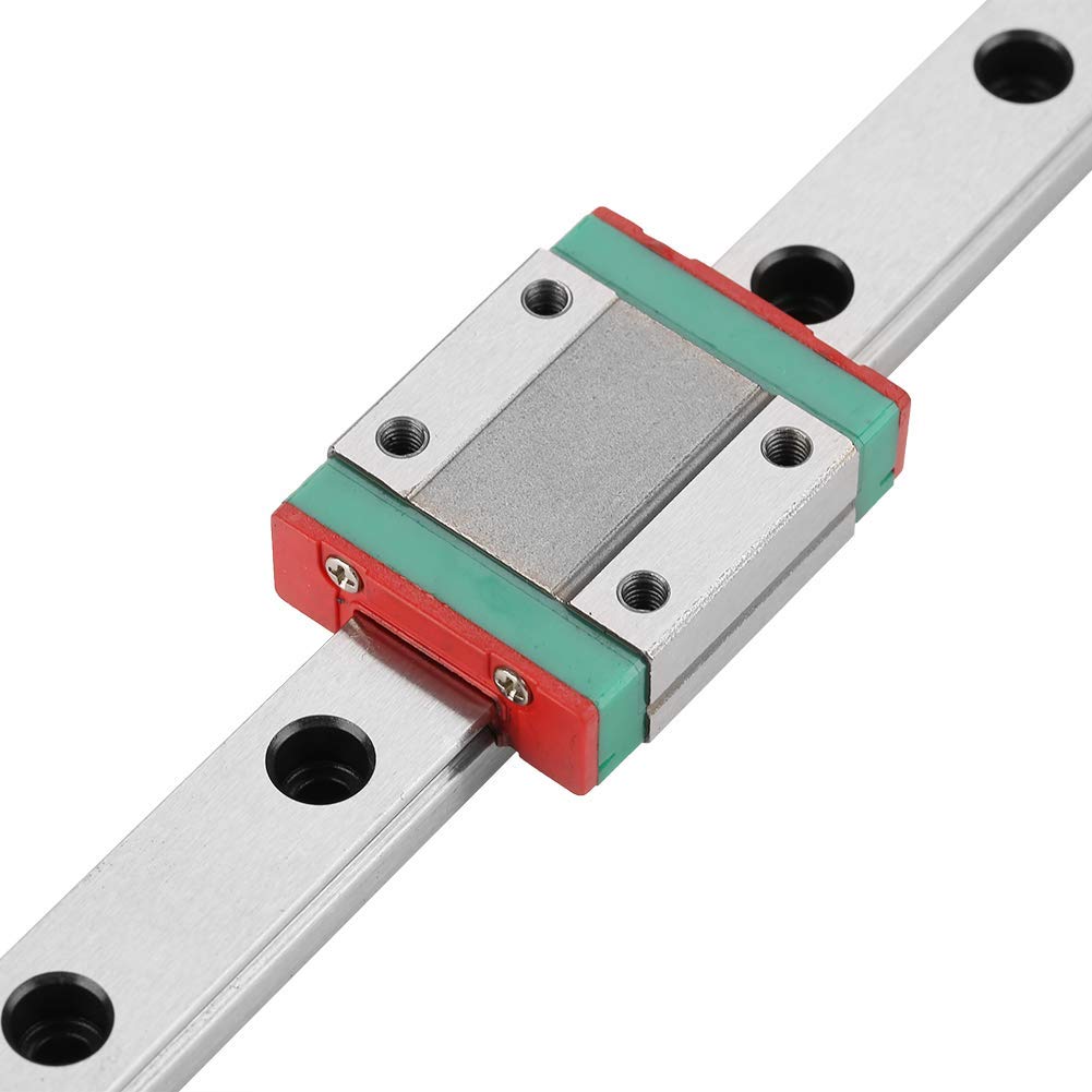 Riel De Guía Lineal En Miniatura MGN12 300mm 12mm Ancho 2 Bloques Deslizantes MGN12B Contacto 4 Puntos