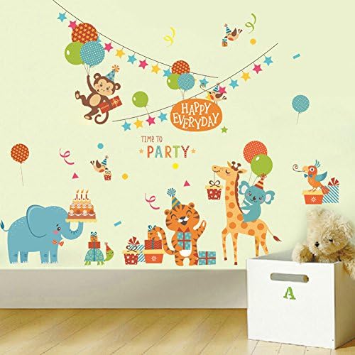 Amazon Dragon Honor ウォールステッカー 誕生日 飾り パーティー 可愛い動物 プレゼント カラフル 子供部屋 幼稚園 保育園 おしゃれ インテリア飾り 壁紙シール 壁の装飾 環境保護 はがせる ウォールステッカー オンライン通販