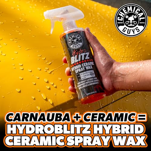 Chemical Guys HydroBlitz Ceramic Spray Wax with Carnauba - Hybrid Car Wax Spray Formula for Cars, Trucks, SUVs and RVs, Boosts Gloss, Protection & Water Beading on Paint, Glass and Wheels, 16 fl oz - Image 4