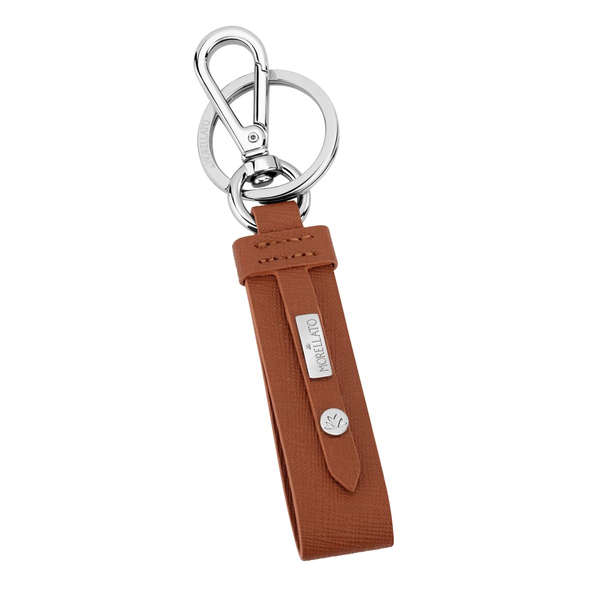 Morellato Prestige Portachiavi Uomo in Acciaio, Pelle naturale,Idea regalo maestra - SU0638