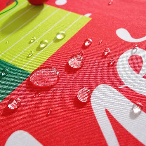 auons Christmas Round Tablecloth, 60 Inch, Red, Polyester, Waterproof, Classic, Winter, Holiday, Party, Dinner Table, Picnic - Image 4