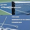 Red de Tenis Profesional de 42 pies x 3.5 pies – PE Trenzado de 3.0mm, Malla de 4.5cm, Resistente a UV/Agua, Cable de Acero de 6mm – Kit Completo con Postes y Cuerdas para Cancha, Patio o Entrada 6