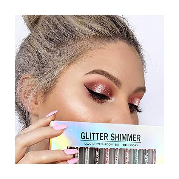 10-Colors-Liquid-Glitter-Eyeshadow-Set-Metallic-Glitter-Shimmer-Naked-Smokey-Eye-Looks-Waterproof-Long-Lasting-Quick-Drying-Sparkling-Eye-Shadow-Makeup-Kits BestLand 10 Colors Liquid Glitter Eyeshadow Set, Metallic Glitter Shimmer Naked Smokey Eye Looks Waterproof Long Lasting Quick-Drying Sparkling Eye Shadow Christmas Makeup Kits