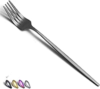 Vista 9 de Matt Gold - Juego de 6 tenedores de acero inoxidable de 8.4 pulgadas, apto para lavavajillas