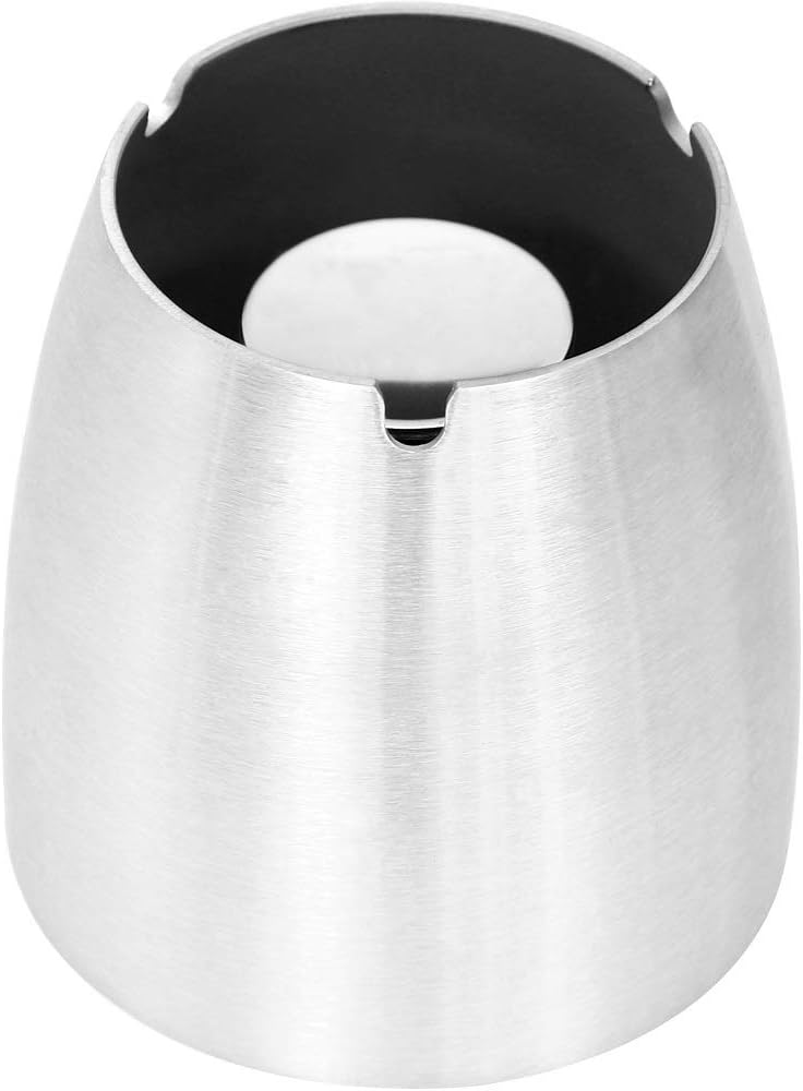 Stilemo XL Ashtray - Windproof Outdoor Ashtray - Perfect for Your Garden (Silver)