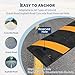 Rubber Speed Bump 6FT with 2 End Caps, Road Speed Bumps for Driveway, Traffic Calming Device, Integrated Cable Cover Ramp, Industrial Parking Speed Humps