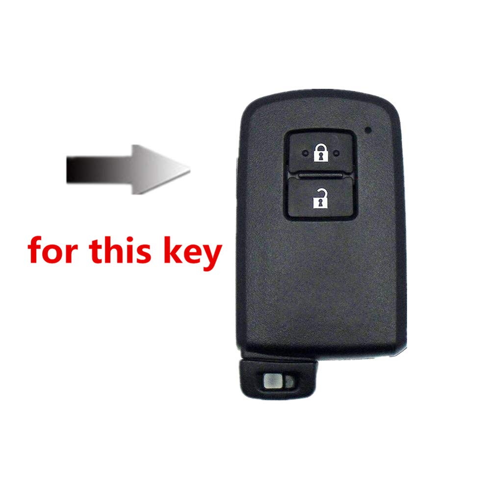 Skórzane etui na kluczyki samochodowe brelok do Toyota Auris Camry RAV4 Avalon Yaris Verso 2012-2019 2 przyciski