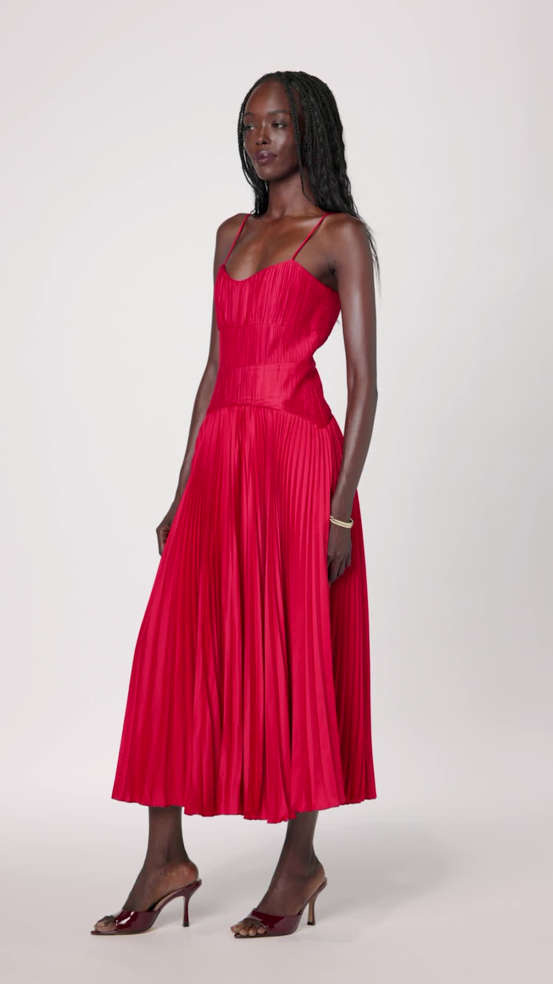 Amur Women's Cherry Drop Waist Midi Dress, Red Calla Lily, 0 at Amazon  Women's Clothing store