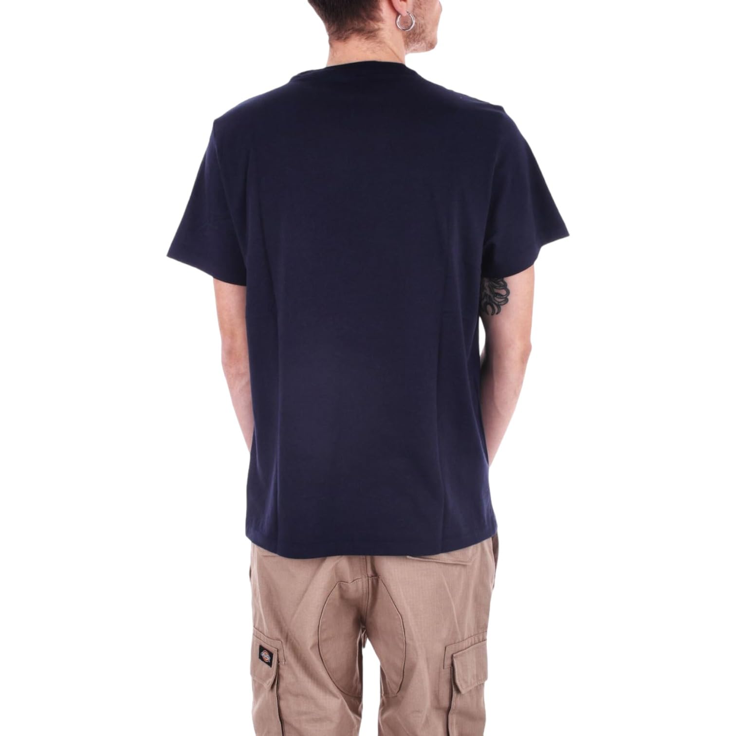 Ralph Lauren T-Shirt Uomo Blu T-Shirt Casual con Stampa Logo L