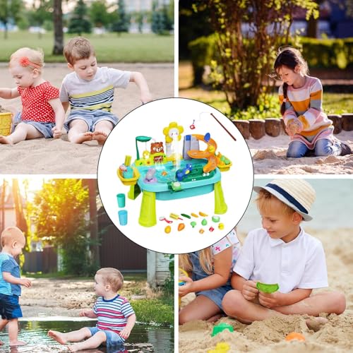 Table d'eau pour bébé jeu éducatif de pêche sensoriel 3-8 ans - 4