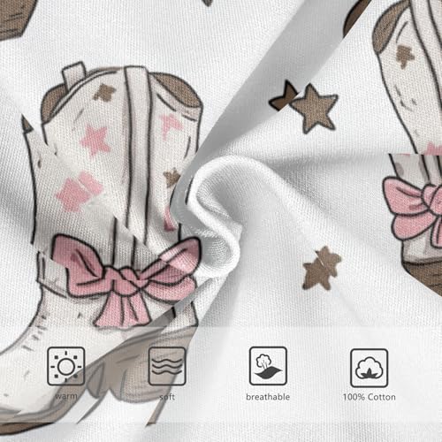 Wusikd Cowgirl Boots Boys' Underwear Cotton Pink Bows Stars Boys Briefs Soft Toddler Underwear 2T2