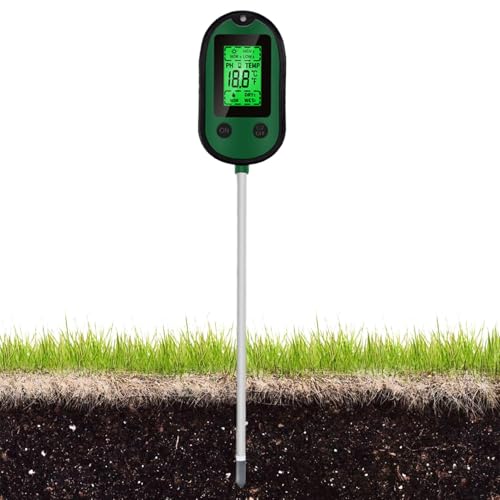 Testeur de sol 5 en 1 et humidimètre pour plantes d'intérieur et jardin
