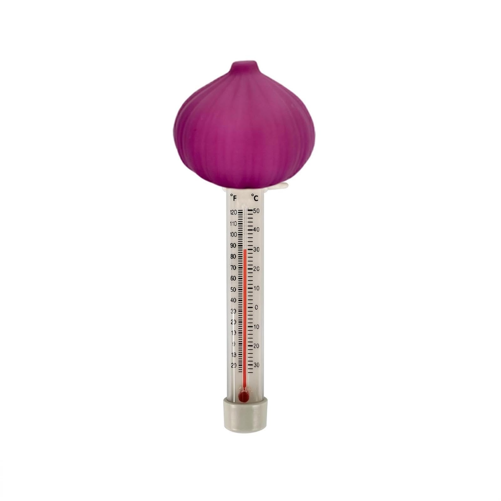 Buoyant Pool Thermometer Dual Scale Spa Thermometer Red Liquid Column Onion-image-23