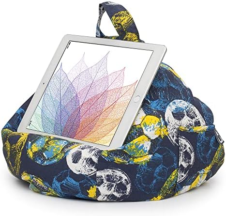 iBeani iPad & Tablet Stand / Bean Bag Cushion Holder for All Devices / Any Angle on Any Surface - Blue Denim