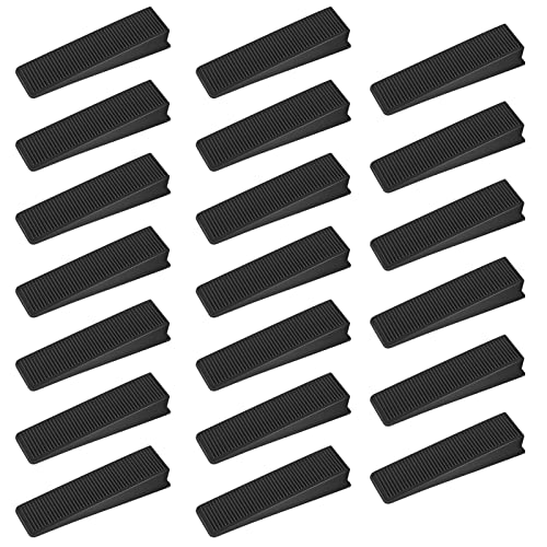 FRIUSATE 20 Pcs Fence Panel Wedges Plastic Wedges Fence Wedges Stop Fence Panels Rattling Black Tile Wedges for Laying Ceramic Rattling Fences