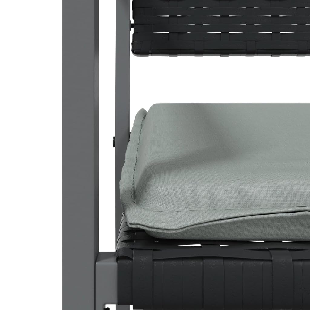 Tidyard Set Di 2 Sdraio In Resina Intrecciata Regolabili, 195x60x31 Cm Con Cuscino Spesso, Per Giardino Terrazza Spiaggia, Colore Marrone/Bianco Panna