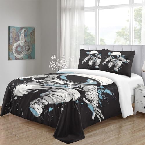 Housse de couette astronaute résolvant les nuits trop chaudes microfibre King 3D - 5