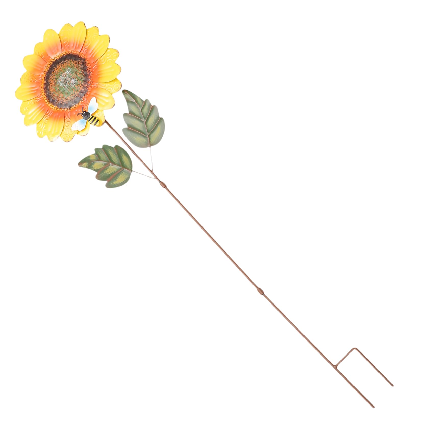 VOSAREA Piquet de Jardin Tournesol en Fer, Décoration Extérieure